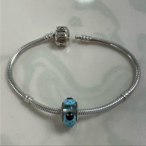 Pandora cable bracelet with ladybird charm